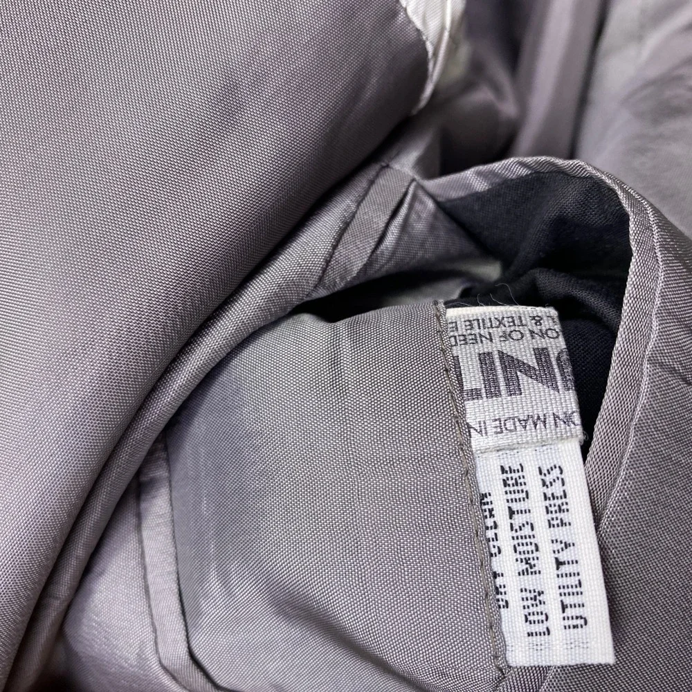 Hugo Boss Super 120‎ Virgin Wool Pinstripe Blazer 42R Rossellini Movie Mens Gray